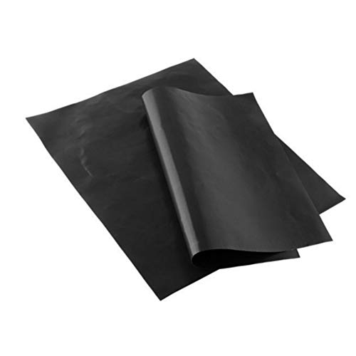 Qifumaer 1pc Barbecue Baking Mats Pads BBQ Grill Sheets Grilling Oven Mat Non Stick Heat Resistant Reusable Outdoor Heavy-Duty Teflon Durable Washable for Cooking Baking Meat Bread Veggies 33 * 40CM