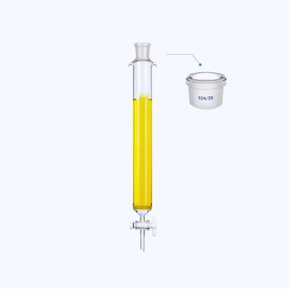 Sprzęt do przyrządów laboratoryjnych 1 szt. Kaliber 24 # kolumna z tłokiem PTFE laboratoryjna kolumna filtracyjna z kolumną rdzenia piaskowego (20 x 300 mm)