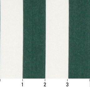 Green & White Nautical 1" Stripe Indoor Outdoor Cotton Fabric (Great For Quilting, Sewing, Craft Projects, Seat Covers, Throw Pillows & More) 1 Yard X 58" #TOP1