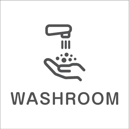 kazuwa design �~�j�}���ȃE�H�b�V�����[���p�T�C���X�e�b�J�[03 ���ʏ� �E�H�b�V�����[���}�[�N WASHROOM �����T�C�� �J�b�e�B���O�X�e�b�J�[ �E�H�[���X�e�b�J�[ �V�[�� �V���v�� ���킢�� ������� ����OK �D�F (�_�[�N�O���[�i��