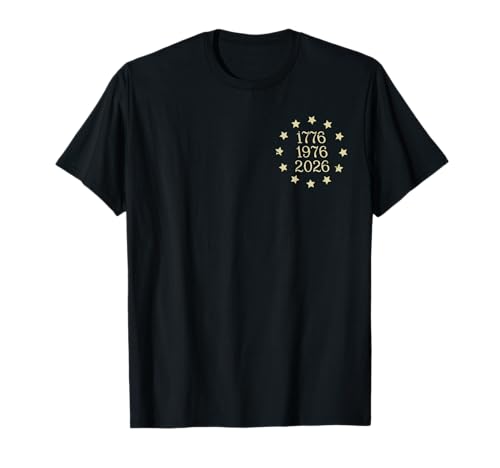 America Turns 250 I Turn 50 1976 50th Birthday 2 Sided T-Shirt