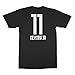Tutiinca Soccer Star Neymar 11 Jersey Style Tee - Santos Fans Unisex T-Shirt (Black, X-Large)