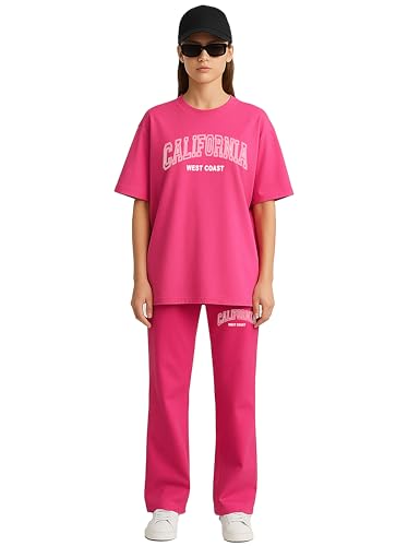 Image of My Swag Women's Cotton Loungewear Set, T-Shirt and Pants Coordinates, Casual Wear