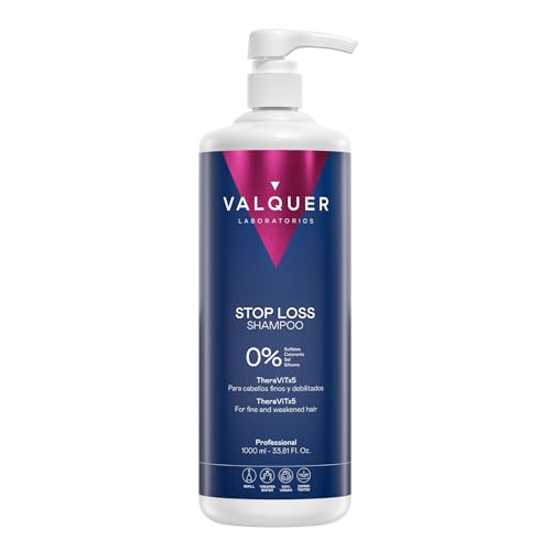 Valquer Champú Anticaída Intensivo Fórmula Zero. Fortalece, Repara y Estimula el Crecimiento Capilar Frenando la Caída del Cabello Fino y Débil. Con Pantotenato Cálcico y Vitamina E. Uso Diario. 1L