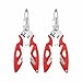 Chiffonade 2 Pack Stainless Steel Fishing Pliers - Multi-Function Hook Remover Split Ring Opener Fishing Tools for Saltwater/Freshwater Fishing(Red)