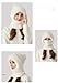 PQIQP Warm Fleece Fluffy One-Piece Face Mask Neck Scarf Knit Hat for Men and Women - Winter Cold Weather Protection, Soft & Cozy (White)