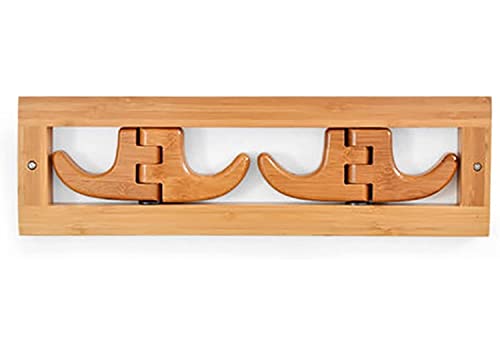 Porte-manteau mural rétractable en bois créatif pour gagner de la place chez soi