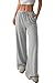 Okiwam Women's Wide Leg Sweatpants Casual Lounge Travel Pants Workout Joggers Fall Fashion Outfits 2026 Spring Clothes-S Grey