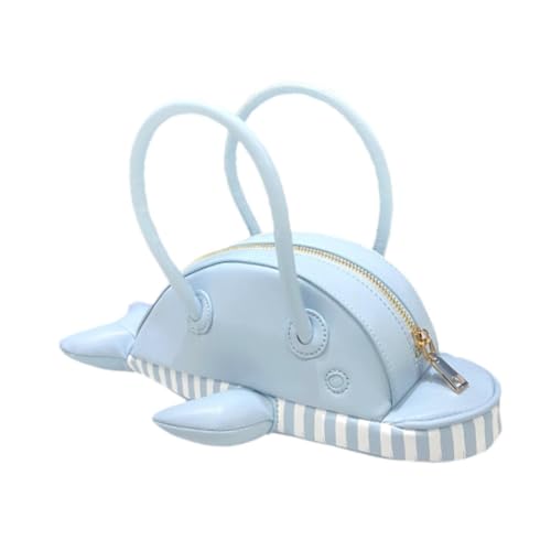 Animal Shaped Handbag PU Leather Cute Dolphin for Women Small Lightweight Purse