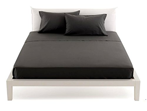 Angels - Parure de lit pour lit double, 100 % coton italien, couleur noire Cover