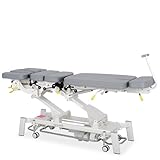 HABYS Upright Chiro Z7 | Elektrische Massageliege Behandlungsliege Therapieliege | für Physiotherapeuten, Chiropraktiker | Höhenverstellbar 197 x 56 cm | 7-Segmente | MDR-Zertifizieriung | Grau