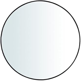 Artspire Home Round Mirror for Wall | 32" Aluminium Frame, MDF Board Backing | HD Glass Vanity & Dressing Mirror | Elegant Vanity Mirror for Living Room, Bathroom, & Fashion Boutique (Black, 80CM)