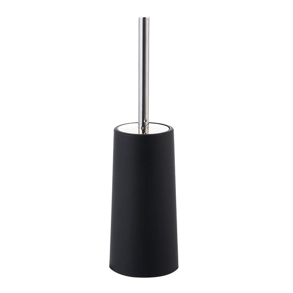 Cepillo limpiador de inodoro y soporte, juego de soporte para cepillo de inodoro de baño con tapa de acero inoxidable, kit de limpieza para cepillo de inodoro para baño (C) (A)