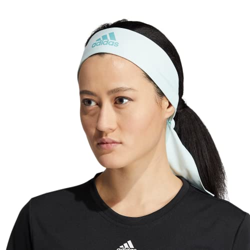 Image of adidas Alphaskin Tie Headband, Halo Mint Green /Mint Tone Green, One Size