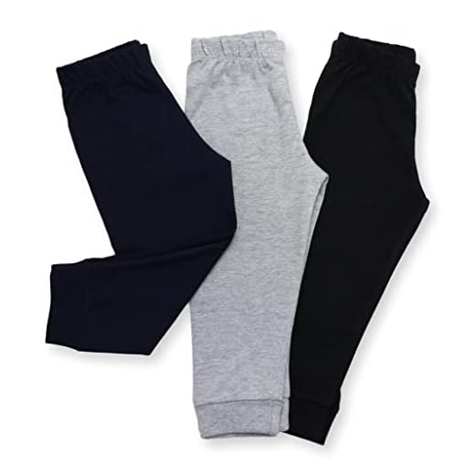 Kit 3 Calças Infantis de Malha - Azul Marinho, Cinza e Preto Tamanho:3;Cor:Preto