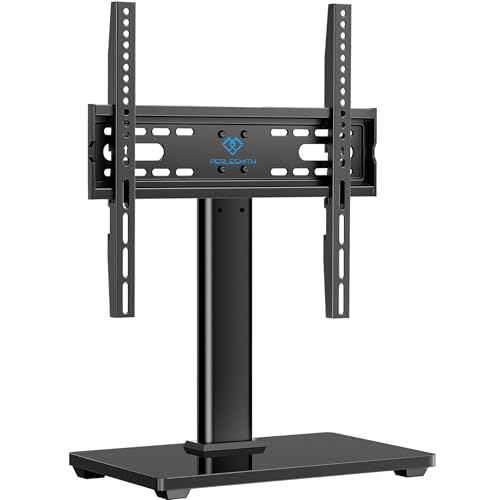 PERLESMITH Universal TV Stand Legs for 32-60 inch TVs, Table Top TV Stand up to 88 lbs, Height Adjustable Television TV Mount, Universal TV Base for Livingroom & Bedroom, VESA 400x400mm PSTVS04-N1