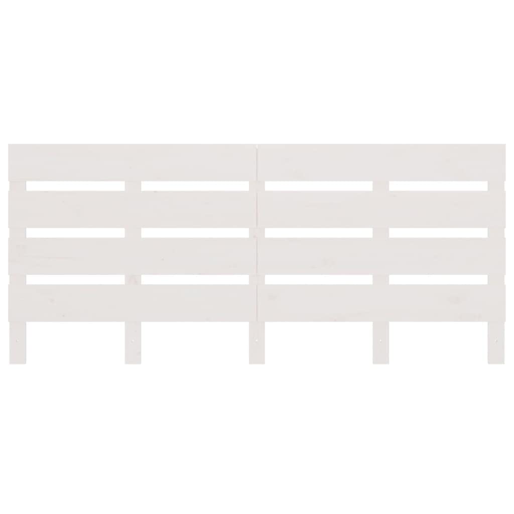 vidaXL Cabecero de Cama Cabezal Dormitorio Estructura Habitación Mobiliario Muebles Decoración Adorno Madera Maciza de Pino Blanco 200x3x80 cm