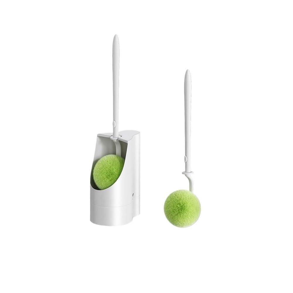 Brosse de toilette sur pied vert avec support respirant suspendu