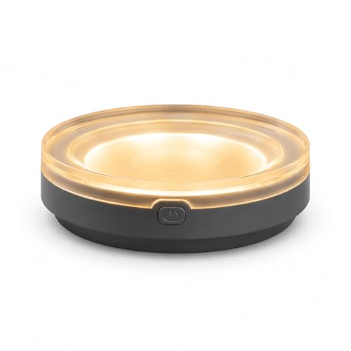 LED Light-Up Coaster- 15 Colors 4 Brightness Levels 36H Long Battery Life Rechargeable Bottle Glorifier for Home Bar Party Spirits Display (1 Grey)