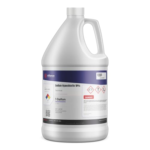 Alliance Chemical - Sodium Hypochlorite 10% - 1 Gallon - Water Treatment Pool Treatment Bleaching (NaOCl) | CAS 7681-52-9
