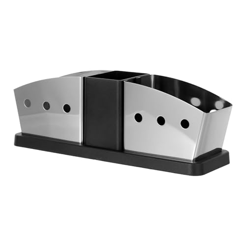 Cabilock Support en Acier Inoxydable pour Sachets de Sucre et Condiments, Organiseur Compartimenté Station de Café, Porte-sachets de Thé Multifonction Cuisine et Rangement Facile