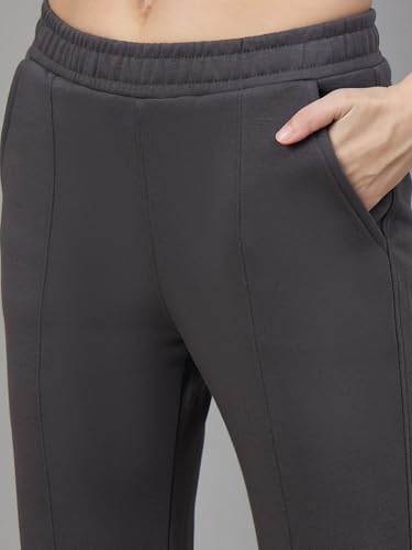 Image of 98 Degree North Women Flared Fleece Track Pants-GL1315-ALMOND