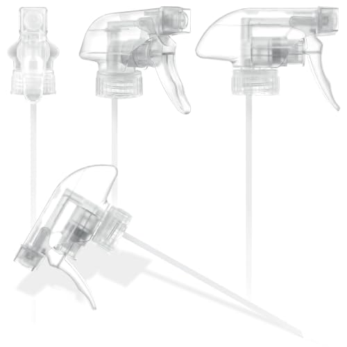 ALPENKOK Replacement Spray Bottle Nozzle 4 Pack, Trim-to-Size Tube (Clear)