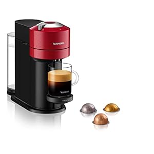 Krups Nespresso Vertuo Next XN9105 koffiecupmachine, Vers gezette koffie, Eén machine voor 5 dranken, Espresso, Gran Lungo, 30 seconden opwarmtijd, Cherry Red