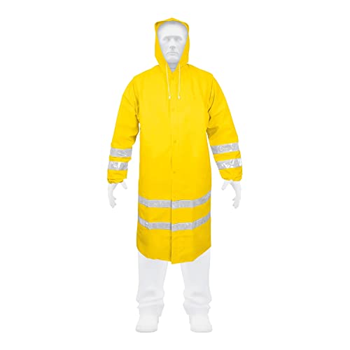 El Mejor Listado de Impermeable Tipo Gabardina más recomendados. 42 Truper IM-REF-L, Gabardina impermeable con reflejante, talla grande, PVC