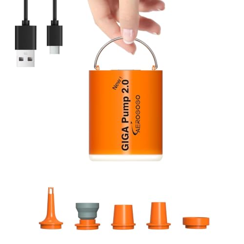 Image of DRUDRAYA USB Rechargeable Electric Mini Air Pump with LED Camping Lantern