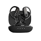 HAPPYAUDIO Fones de ouvido Bluetooth 5.0 TWS Fone de ouvido sem fio esportivo com ganchos de ouvido Controle de volume Com microfone IPX7 à prova d'água 35 horas de reprodução para fitness ciclismo
