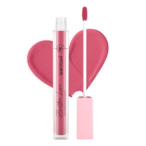 Image of Shryoan Butter Luxe Satin Matte Liquid Lipstick | Ultra Pigmented, Long-Lasting, Non-Transfer Formula, Smooth Lip Color, Weightless Finish, Silky Matte Finish (6ml) (Shade 12, Shade 12)