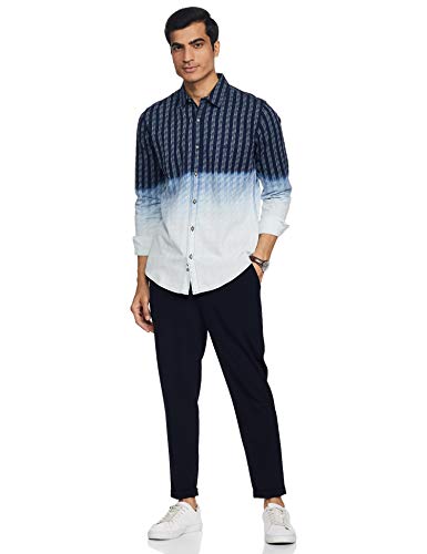 Image of United Colors of Benetton Men's Striped Slim Fit Shirt