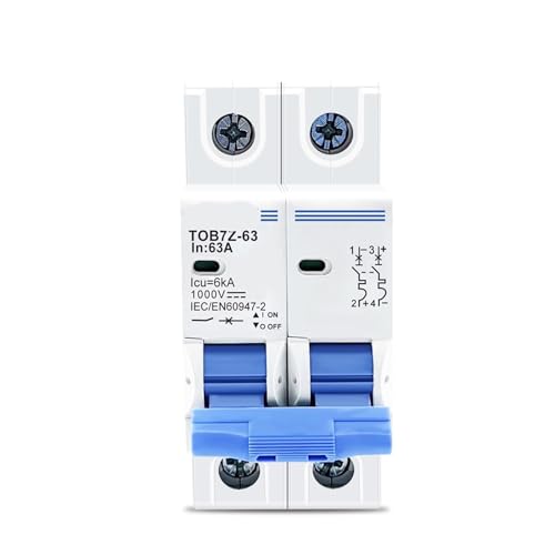 2P DC MCB 1000V Solar Mini Circuit Breaker 3A 6A 10A 16A 20A 25A 32A 40A 50A 63A DC MCB 1Pcs(3A)