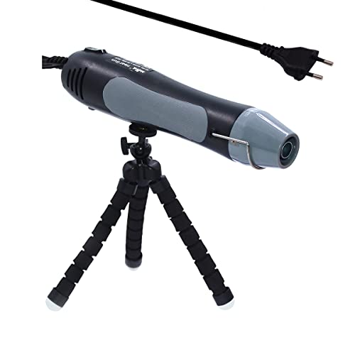 mofa mini heat gun MF350,350 watts, 2 temperature range 150-380°C with a tripod as overload protection for the ceramic heating process, removing paint,sealing work stamp(Schwarz) Cover