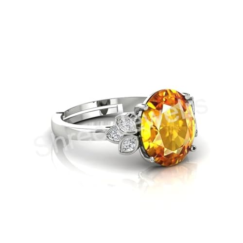 Bague en saphir jaune naturel non traité de forme ovale pour l'élégance au quotidien