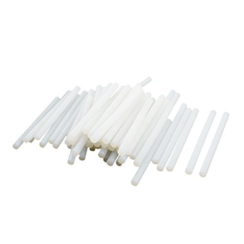 EbuyChX 7mm Dia White Glitter Hot Melt Glue malagkit Stick 100mm Haba 50 Pcs