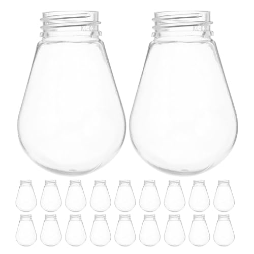 KICHOUSE 20PCS Clear Bulb Guard: Plastic E27 Bulb Covers - Small Lampshade String Lights Covers for Floor Lamp Living Room Patio and Festive Decorations