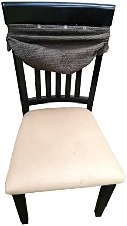 Waterproof Dining Chair Cover Protector - Pack 2 - Perfect For Pets, Kids, Elderly, Restaurants, Party - Machine Washable, Snugly Fit, Removable, Clean the Mess Easily (Faded Brown(with buttons))