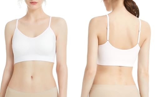 Image of Padded Bralette for Women Straps Sleep Bras Seamless Yoga Sport Bras