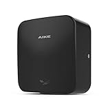 AIKE AK2800C Heavy Duty Automatic Commercial Hand Dryer Stainless Steel Shell 110V 1400W, Black