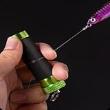 Extractor de línea de pesca portátil con 2 secciones para manejo seguro de línea y prevención de lesiones en las manos (naranja)