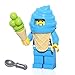 LEGO City Town Minifigure - Boy in Blue Ice Cream Suit (with Ice Cream Cone and Spoon) Very Cute