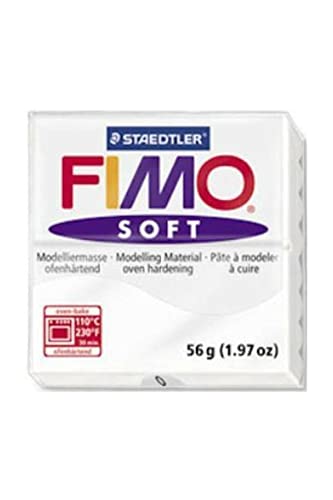 Sg Istruzione 8020 0 Fimo Fimo Soft Pasta Da Modellare, 57 G, Bianco