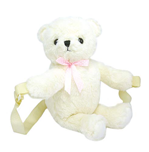 ZIP CORPORATION アニマル ぬいぐるみ バッグ ショルダー 大人 子供 くま・ホワイト ショルダーバッグ Ribbon Hug 84891のサムネイル