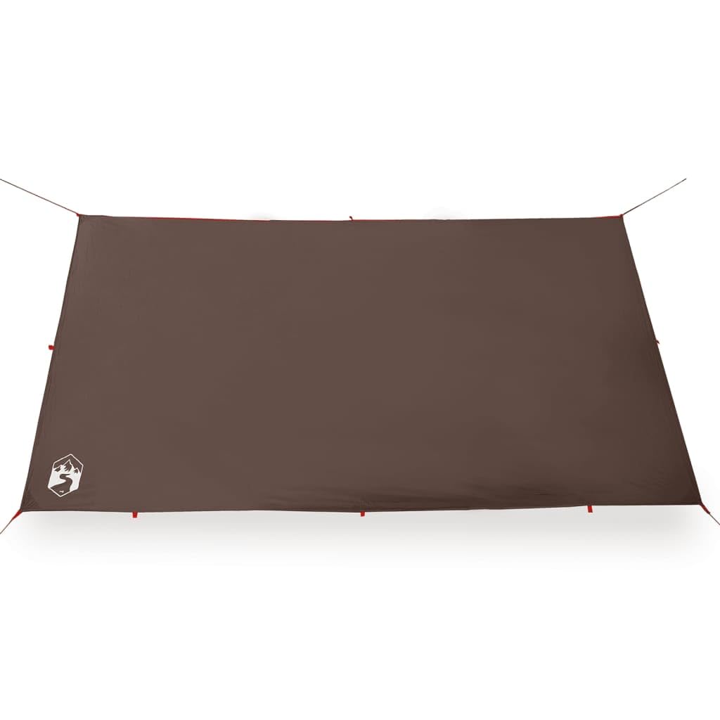 Homgoday Lona de Camping Impermeable marrón 366x306 cm Lona Sombra Exterior Lona para toldo Lona Camping