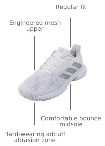 Image of adidas Womens Courtjam Control Tennis Sneakers Shoes - White