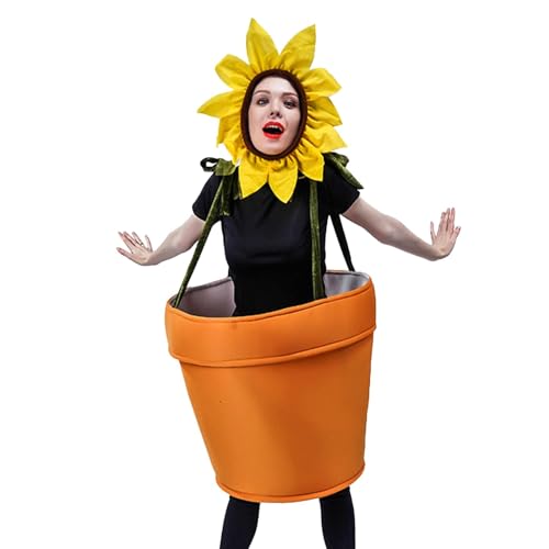 Costume de plante en pot adulte pour animer un anniversaire ou un spectacle humoristique