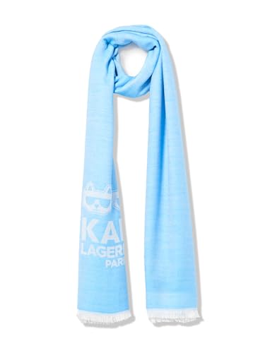 KARL LAGERFELD womens Karl/Choupette Logo Lightweight Pashmina