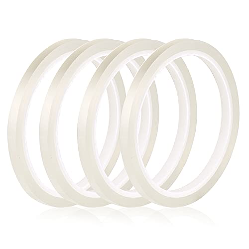 Kollase Floral Tape Clear 4 Rolls 1/4 inch, Clear Waterproof Florist Tape, Floral Arrangement Supplies, Flower Tape for Creating Grid on Top of Vase, Binding Fresh Flower Bouquets, Flower Crafts